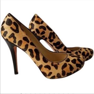 Ivanka Trump leopard heels 7.5 great condition